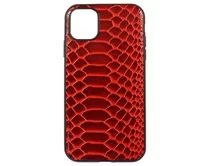 Чехол iPhone 11 Leather Reptile (красный)