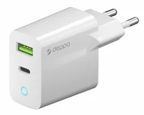 СЗУ-1USB + USB-C Deppa PD 3.0, QC 3.0, 20Вт, белый