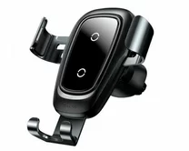 Авт. держатель Baseus Metal Wireless Charger Gravity Car Mount с QI черный