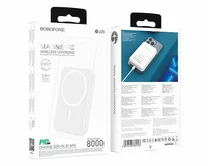 яяяВнешний АКБ 8000 mAh MagSafe Borofone BJ25 PD20W белый 