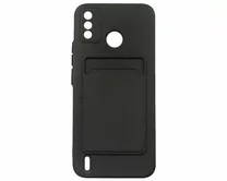 Чехол Tecno Spark 6 Go TPU CardHolder (черный)