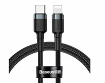 Кабель Baseus Cafule Cable Type-C - Lightning PD 20W серый-черный, 1м