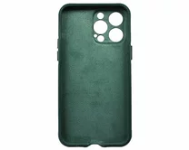 Чехол iPhone 14 Pro Max Leather Magnetic (темно-зеленый)