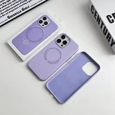 Чехол iPhone 12/12 Pro Leather Candy MagSafe (желтый)