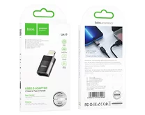 OTG Hoco UA17 lightning папа to Type-C мама USB2.0 черный