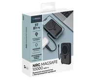 Внешний АКБ 10000 mAh Deppa NRG MagSafe QI15W+кабель Type-C, черный