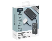 Внешний АКБ 10000 mAh NRG MagSafe, QI 20W, Deppa, дисплей, черный, 33665