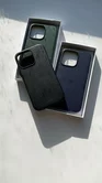 Чехол iPhone 13 Pro Classic Leather (темно-зеленый)