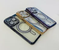 Чехол iPhone 11 Glitter MagSafe (золотой)