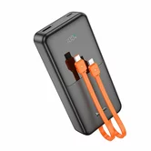 Внешний АКБ 20000 mAh Hoco J119A + кабель Type-C, Lightning, черный