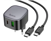 СЗУ-1USB-C Hoco CS32A + кабель Type-C-Type-C, 20W черный